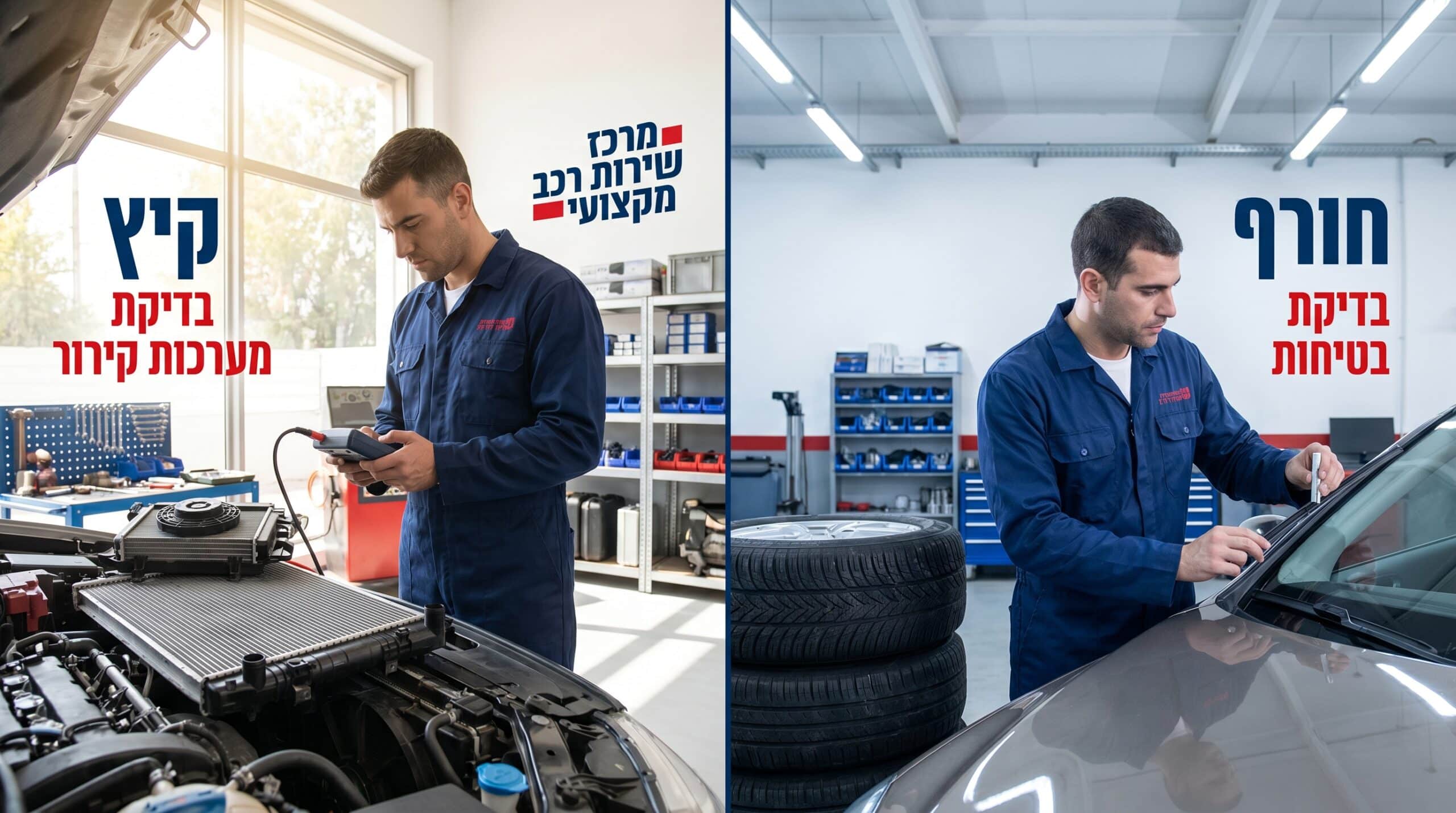 תחזוקה עונתית לרכב — ההבדל בין קיץ לחורף בישראל