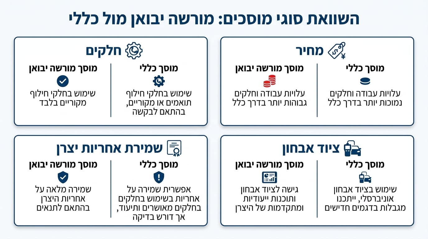 השוואה בין מוסך מורשה למוסך שכונתי