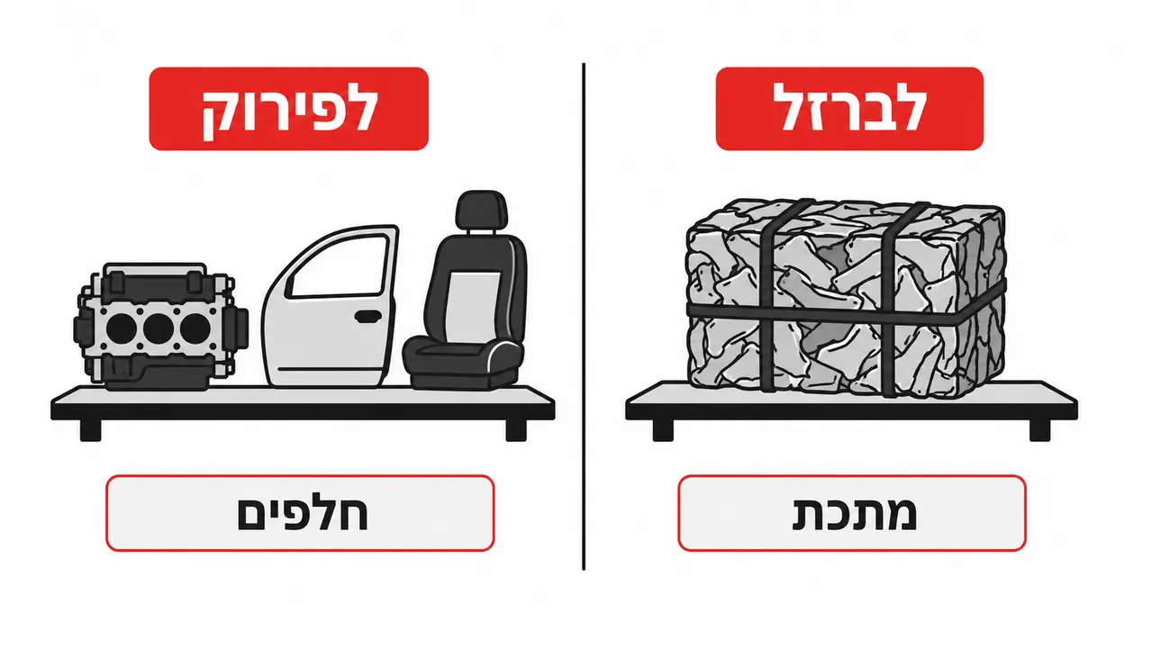 קונה רכבים לברזל מול קונה רכבים לפירוק