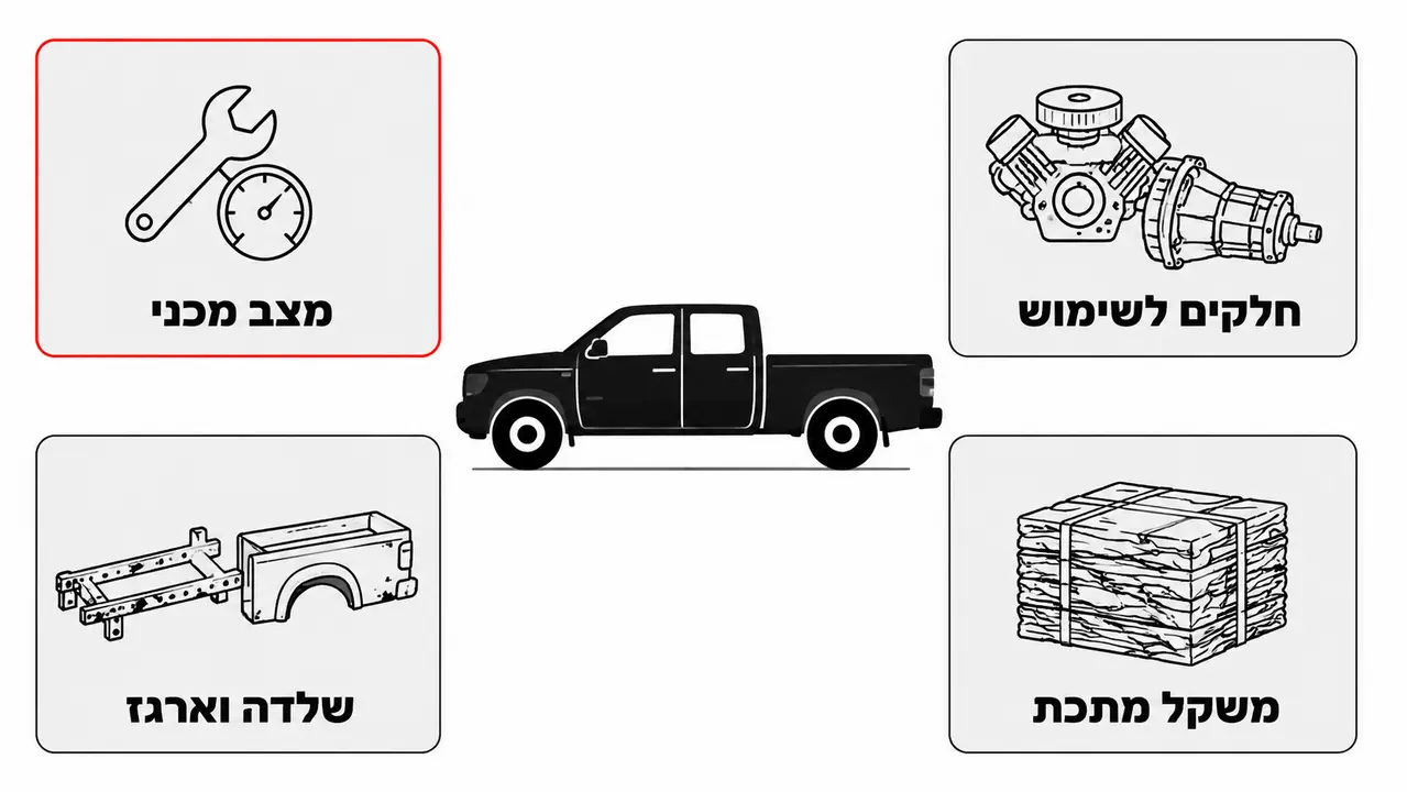 אילו גורמים משפיעים על ההצעה עבור משאית או טנדר לפירוק