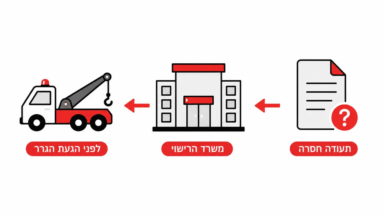 מה עושים כשרישיון הרכב הפיזי נעלם